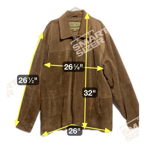 Boston Harbour Outdoorwear Suede Leather Jacket Men’s XL Brown Lined VTG - Picture 2 of 16